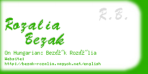 rozalia bezak business card